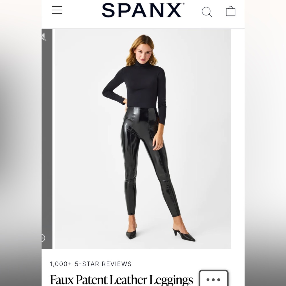 Spanx Faux Patent Leather Leggings